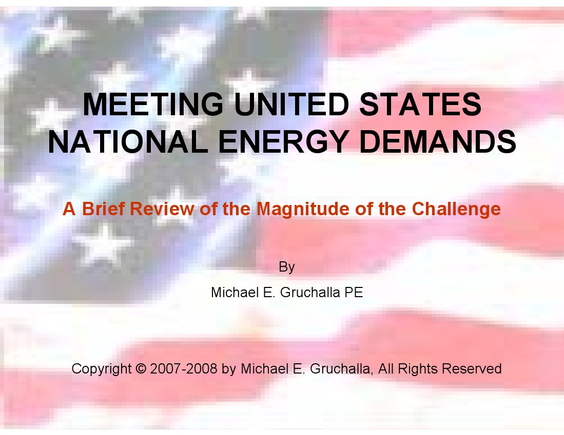 Meeting US Energy Demends